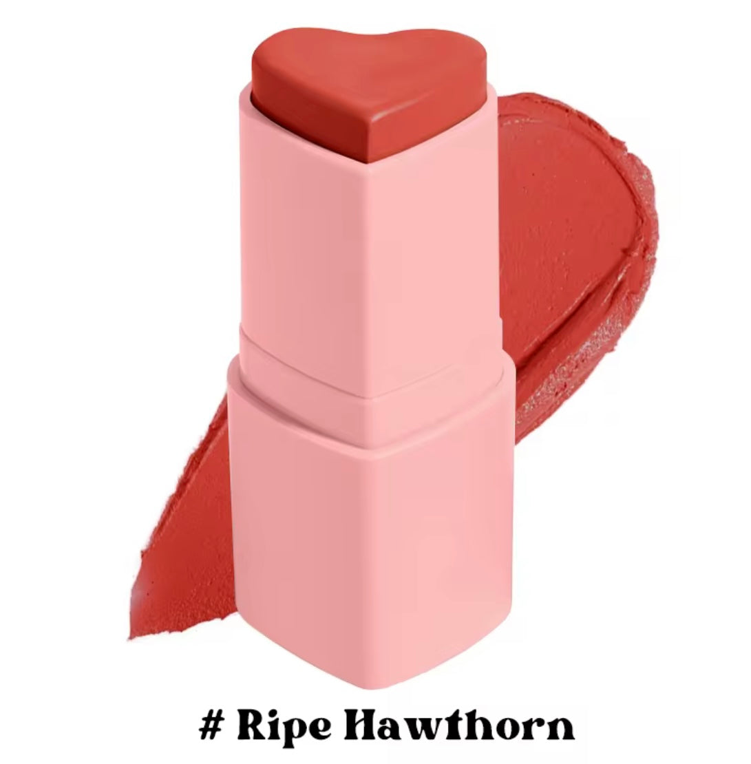 Heart shaped cream blush stick