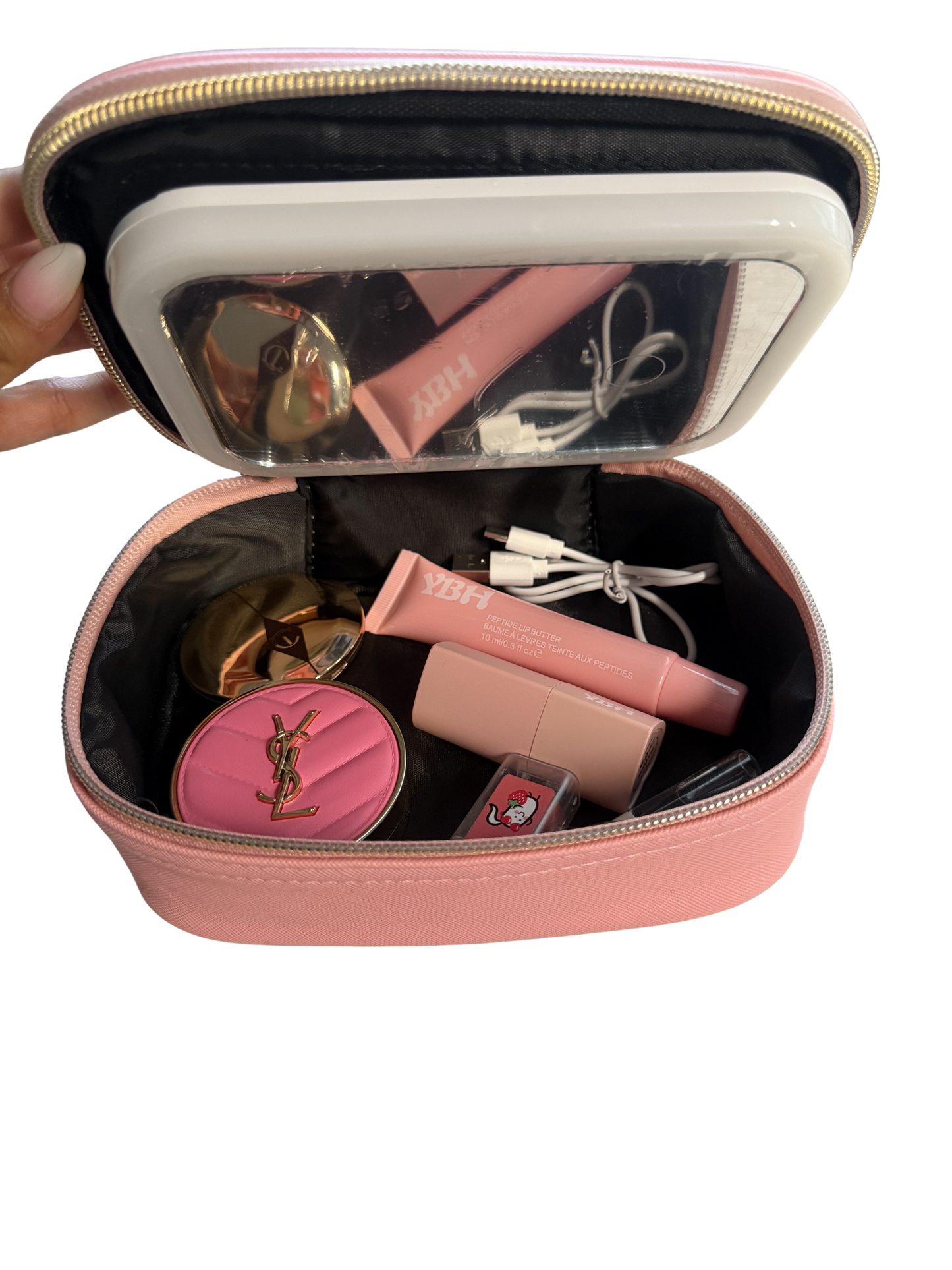 LED Mirror Portable Makeup Bag