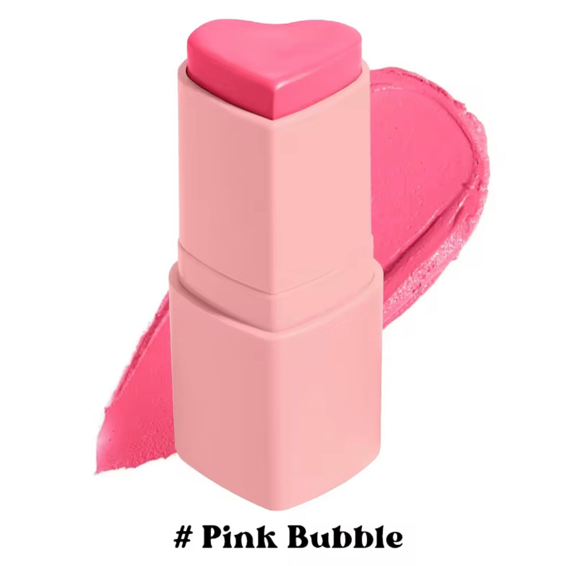 Heart shaped cream blush stick