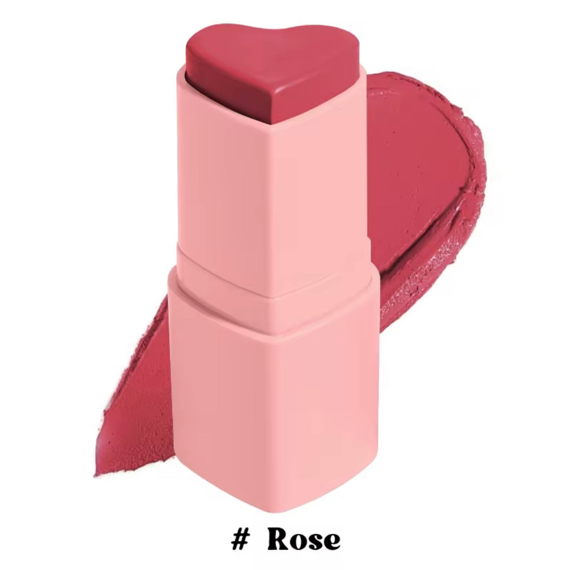 Heart shaped cream blush stick
